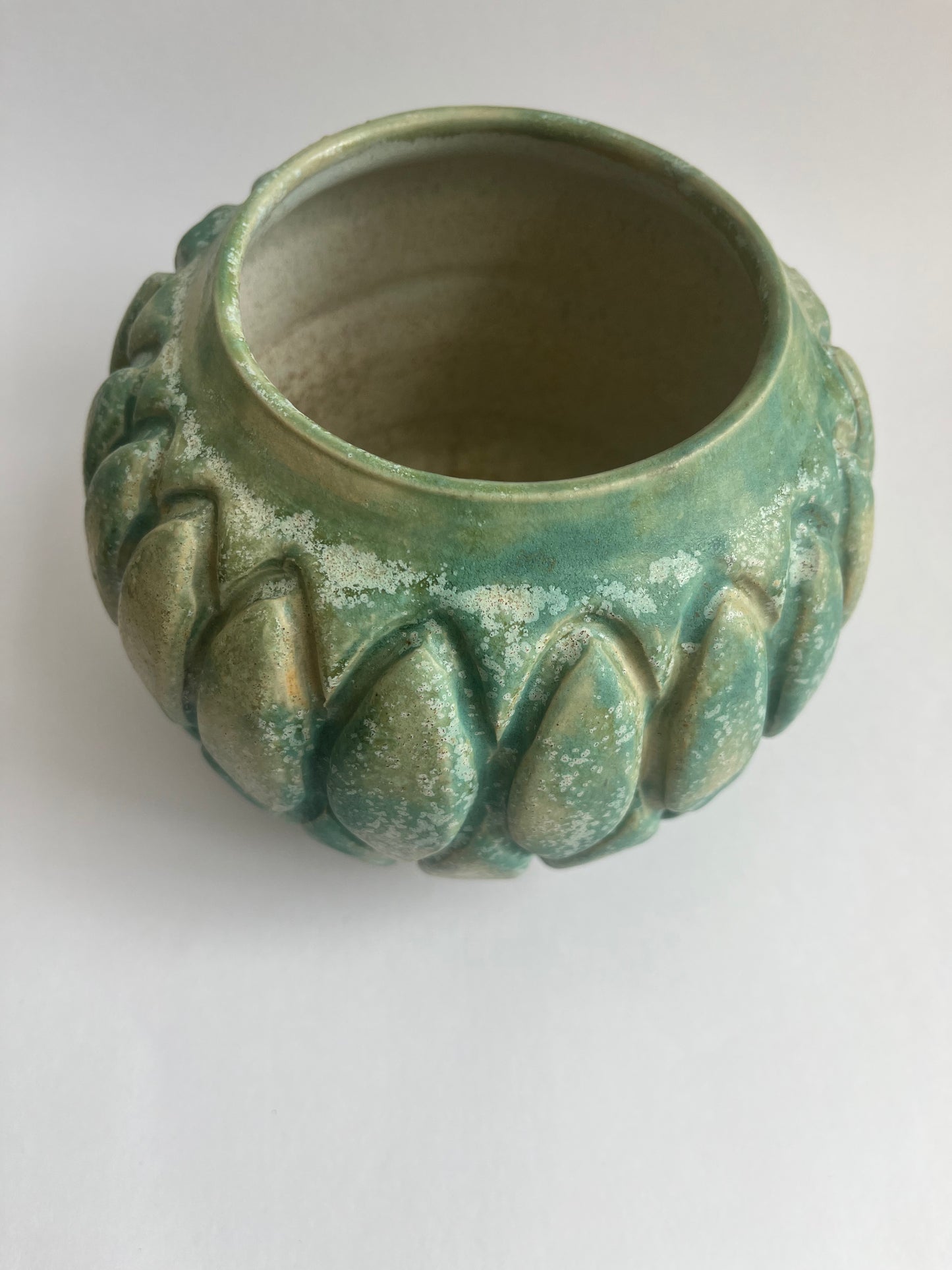 Turkis vase med mønster
